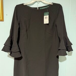 Ralph Lauren Black Label Long Sleeve Black Dress